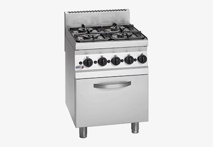 Masina de gatit cu 4 ochiuri si cuptor linia 600 3 - Echipamente Horeca Masina de gatit cu 4 ochiuri si cuptor linia 600