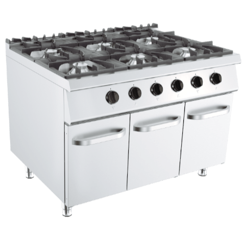 Masina de gatit cu 6 ochiuri, cuptor si dulap deschis 1200x730 mm 3 - Echipamente Horeca Masina de gatit cu 6 ochiuri, cuptor si dulap deschis 1200x730 mm