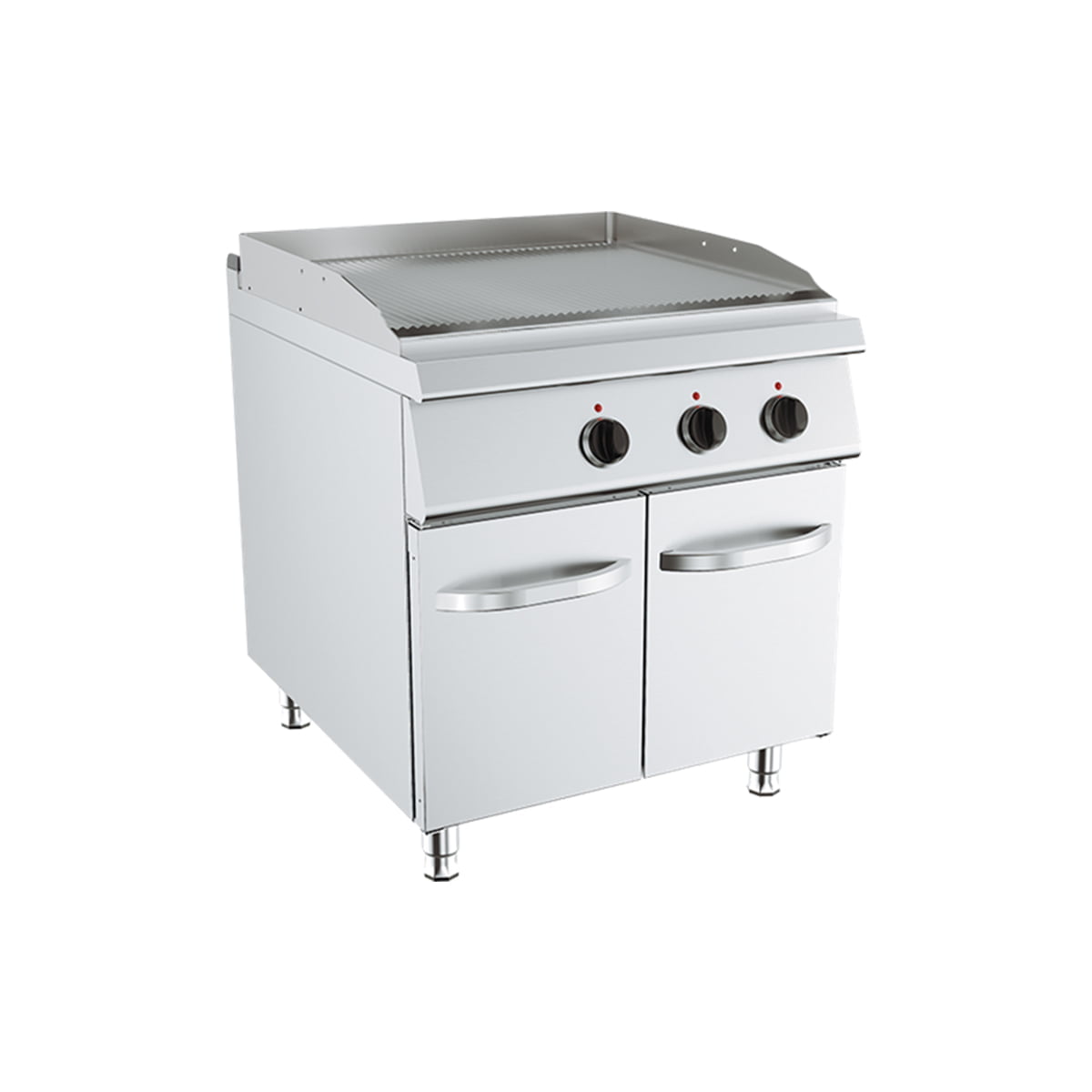 Fry-top dublu striat electric cu suport inchis 3 - Echipamente Horeca Fry-top dublu striat electric cu suport inchis