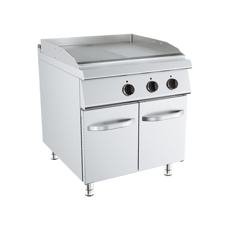 Fry-top mixt electric cu suport inchis