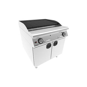 Grătar dublu cu roca vulcanica cu suport inchis