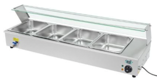 Vitrina calda bain-marie 4 GN 1/3 de banc 3 - Echipamente Horeca Vitrina calda bain-marie 4 GN 1/3 de banc