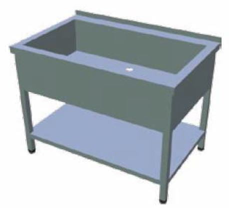 Spalator vase mari cu polita 1000x700 mm 3 - Echipamente Horeca Spalator vase mari cu polita 1000x700 mm