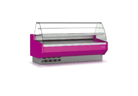 Vitrina cofetarie geam curb 2 m